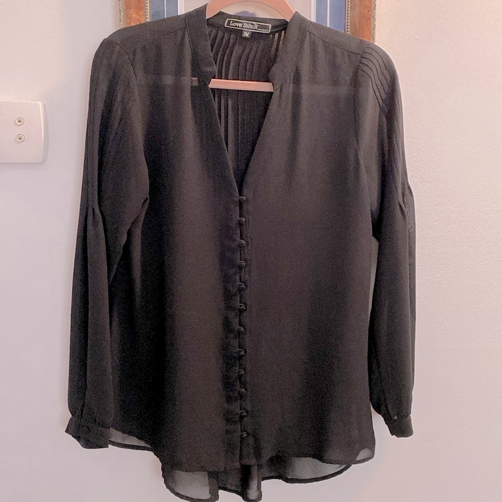Sheer  black top